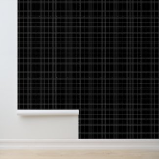 Plaid Charcoal and Black Peel and Stick 