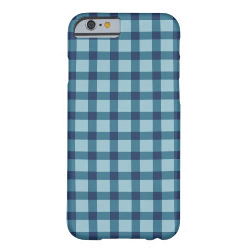 PlaidCheckered Blue Barely There iPhone 6 Case