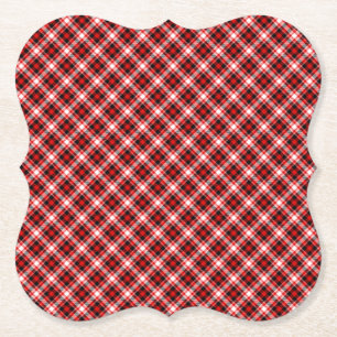 Plaid Checks Fabric Texture Pattern-68767 Paper Coaster