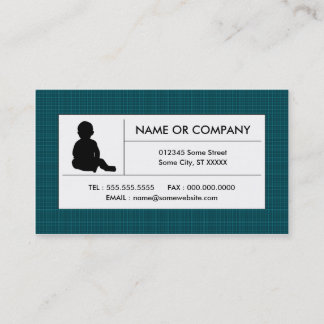 plaid childcare business card