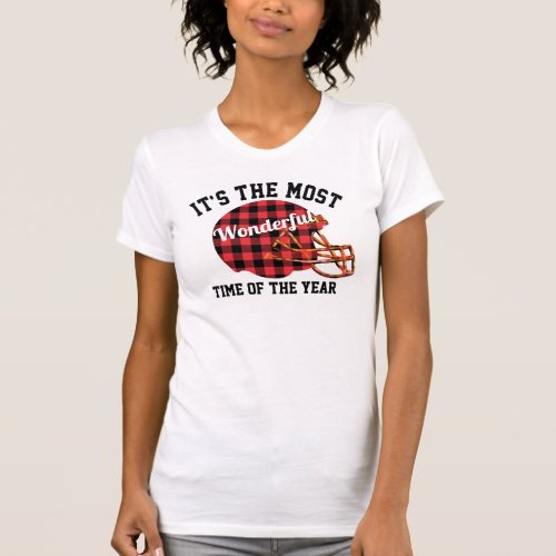 Plaid Christmas Bowl Football Jersey T_Shirt