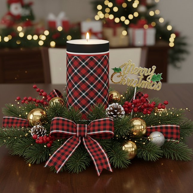Plaid  Christmas  Candle (Creator Uploaded)