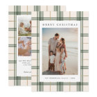 Plaid Christmas Card with Photo
