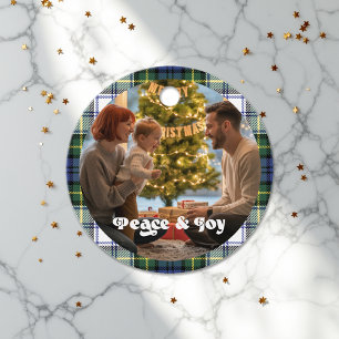 Plaid Christmas Gift Tag with Custom Photo