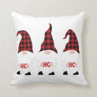 Plaid Christmas Gnome Home Decoration Throw Pillow