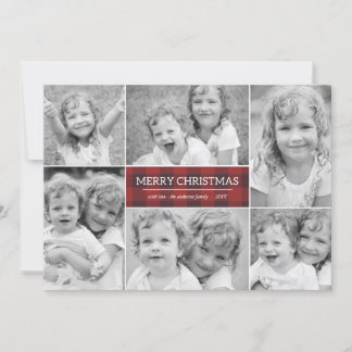 Plaid Christmas Holiday Photo Card