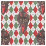 plaid christmas krampus fabric