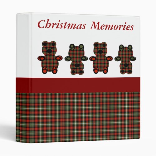 Plaid Christmas Memories Photo Album Binder