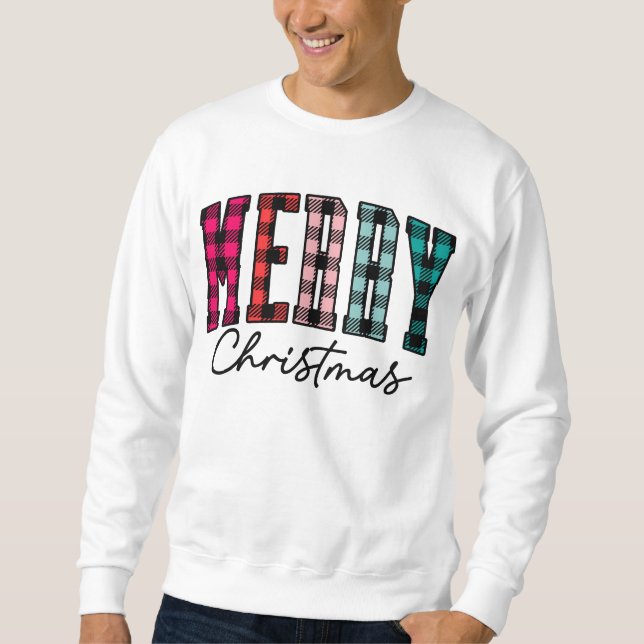 Plaid Christmas Sweatshirts | Men's Multi Color (Front)