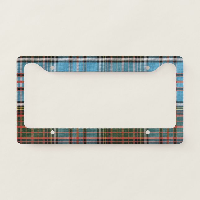 Plaid Clan Anderson Rustic Tartan Family License Plate Frame (Front)