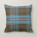 Plaid Clan Anderson Sky Blue Brown Check Tartan Throw Pillow<br><div class="desc">Add a classic and traditional touch with this plaid Clan Anderson tartan sky blue check square pillow. Makes a great gift or as a treat to yourself. Match it with your latest decor this season. Combine your new pillow with with our matching blanket or duvet cover to form the ultimate...</div>