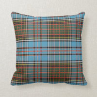 Plaid Clan Anderson Sky Blue Brown Check Tartan