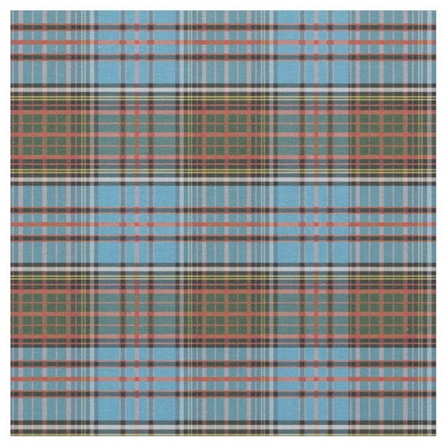 Plaid Clan Anderson Tartan Fabric (Close Up)