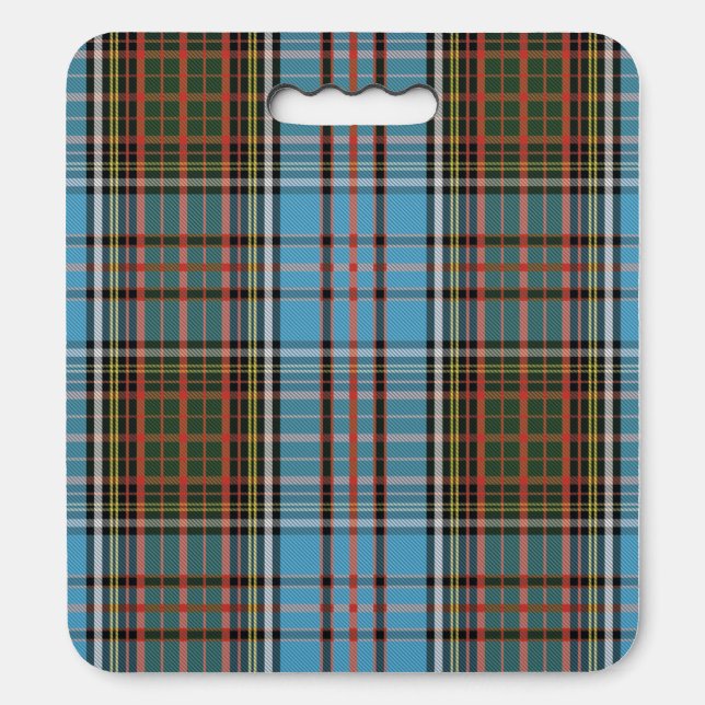 Plaid Clan Anderson Tartan Light Blue  Seat Cushion (Front Vertical)