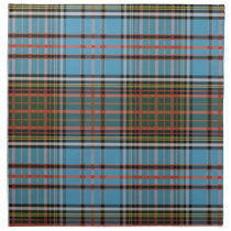 Plaid Clan Anderson Tartan Teal Brown Check  Cloth Napkin