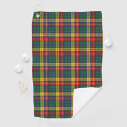 Plaid Clan Buchanan Tartan Red Yellow Green Check Golf Towel