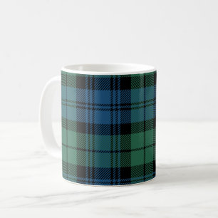 Plaid Clan Campbell Green Black Blue Check Tartan Coffee Mug
