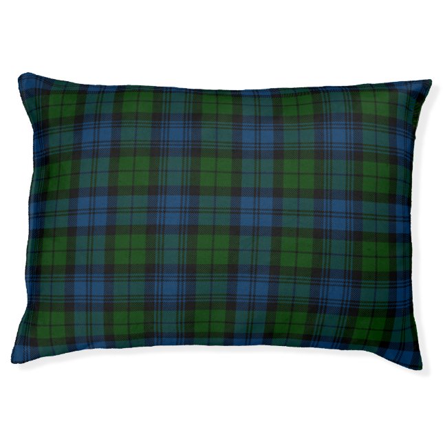 Plaid Clan Campbell Military Check Tartan Pet Bed (Front)
