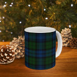 Plaid Clan Campbell Military Tartan Black Green Coffee Mug<br><div class="desc">Classic coffee mug featuring the popular traditional clan Campbell Military Scottish plaid pattern. This classic elegant plaid pattern makes this hot chocolate cup an appreciated gift to every true coffee or tea lover on any special occasion or treat yourself</div>