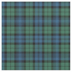 Plaid Clan Campbell Tartan Green Black Blue Check Fabric
