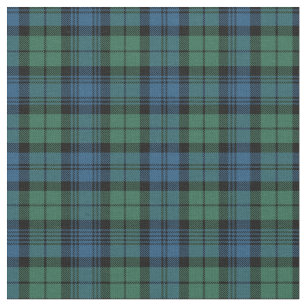 Plaid Clan Campbell Tartan Green Black Blue Check Fabric
