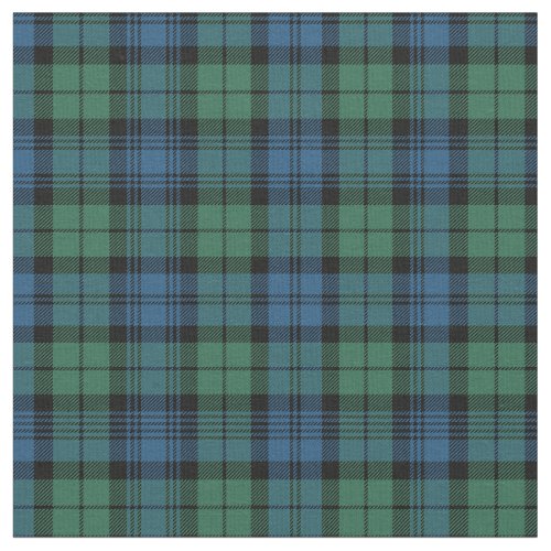 Plaid Clan Campbell Tartan Green Black Blue Check Fabric