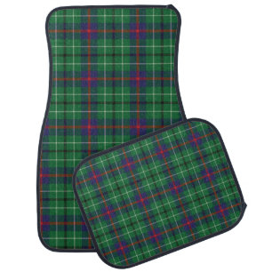 Plaid Clan Duncan Tartan Green Blue Check Car Floor Mat