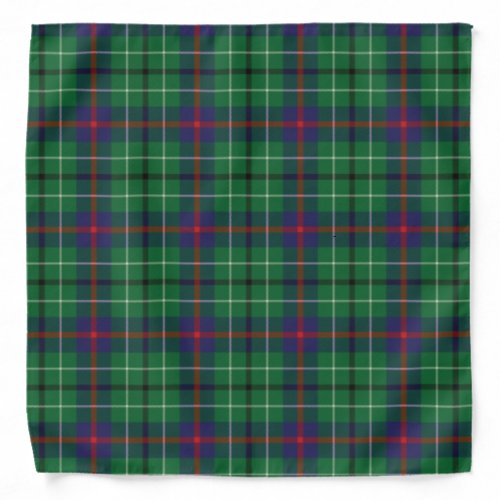 Plaid Clan Duncan Tartan Pattern Green Red Black Bandana