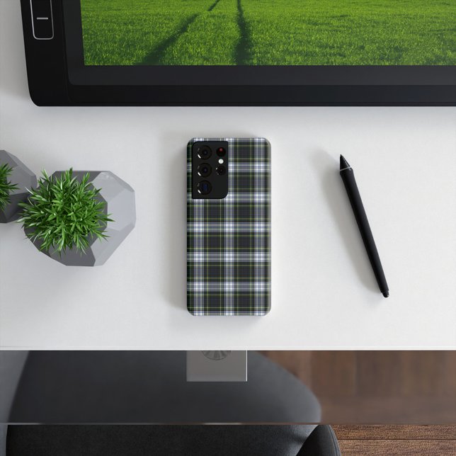 Plaid Clan Gordon Green White Tartan Samsung Galaxy Case (Creator Uploaded)
