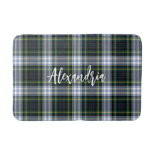 Plaid Clan Gordon Rustic Personalized Tartan Bath Mat