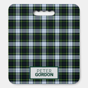 Plaid Clan Gordon Tartan Green White Personalized Seat Cushion