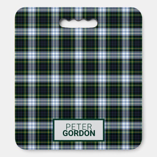 Plaid Clan Gordon Tartan Green White Personalized Seat Cushion