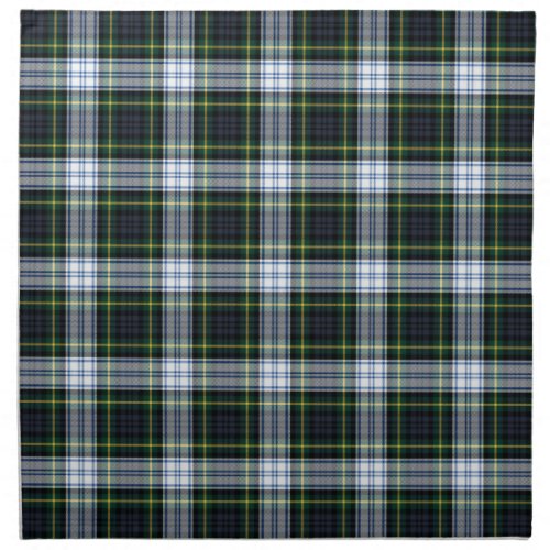 Plaid Clan Gordon Tartan White Green Check  Cloth Napkin