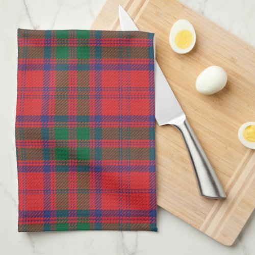 Plaid Clan Grant Red Blue Green Check Tartan Kitchen Towel