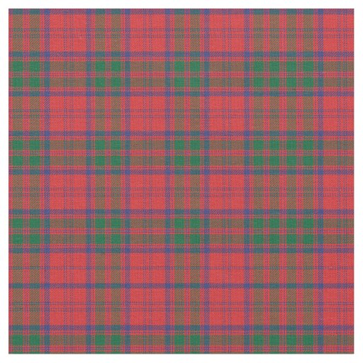 Plaid Clan Grant Tartan Green Red Blue Check Fabric