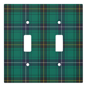 Plaid Clan Henderson Green Check Tartan Light Switch Cover
