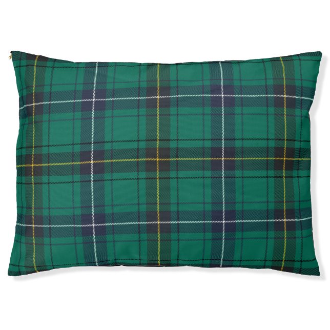 Plaid Clan Henderson Green Check Tartan Pet Bed (Front)
