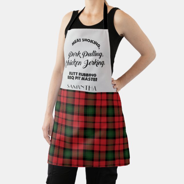 Plaid Clan Kerr Check Tartan Kitchen Apron (Insitu)