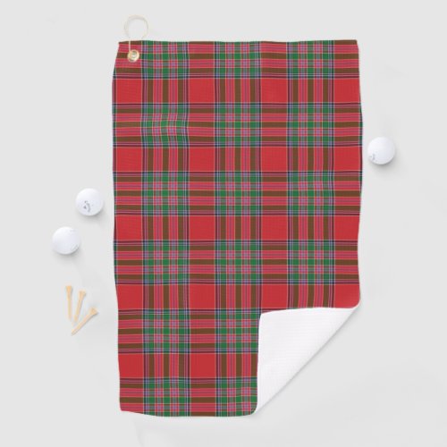 Plaid Clan MacBean Red Green Check Tartan Golf Towel