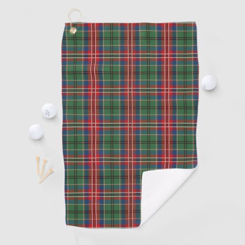 Plaid Clan MacCulloch Red Green Blue Check Tartan Golf Towel