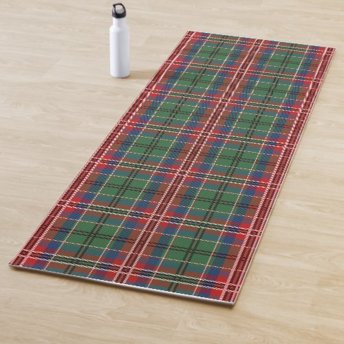 Plaid Clan MacCulloch Red Green Blue Check Tartan Yoga Mat