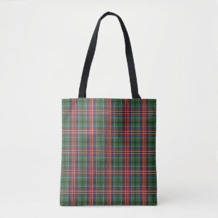 Plaid Clan MacCulloch Tartan Red Green Check Tote Bag