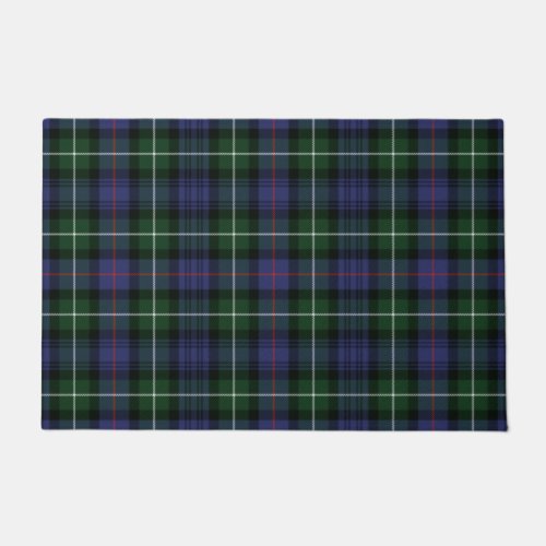 Plaid Clan MacKenzie Green Purple Check Tartan Doormat