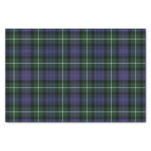 Plaid Clan MacKenzie Green Purple Check Tartan Tissue Paper