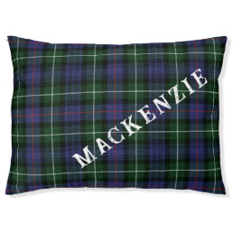 Plaid Clan MacKenzie Green Purple Tartan Rustic Pet Bed