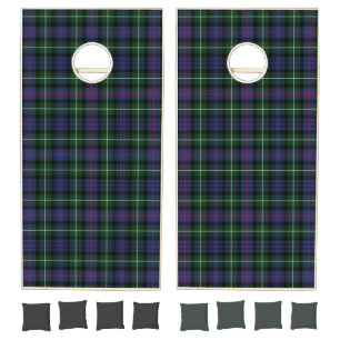 Plaid Clan MacKenzie Purple Green Check Tartan Cornhole Set