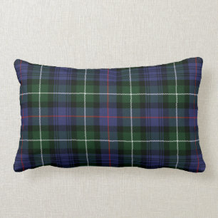 Plaid Clan MacKenzie Purple Green Check Tartan Lumbar Pillow