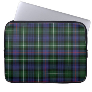 Plaid Clan MacKenzie Purple Green Gray Tartan Laptop Sleeve