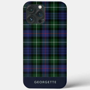 Plaid Clan MacKenzie Purple Tartan Personalized iPhone 13 Pro Max Case
