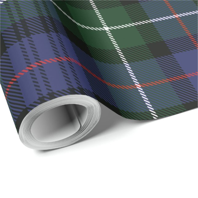 Plaid Clan MacKenzie Rustic Holiday Tartan Wrapping Paper (Roll Corner)